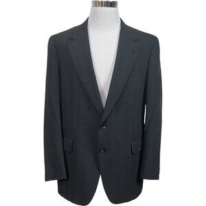Vintage Golden House by Kingsridge Blue Black Plaid Blazer Jacket 44R Office
